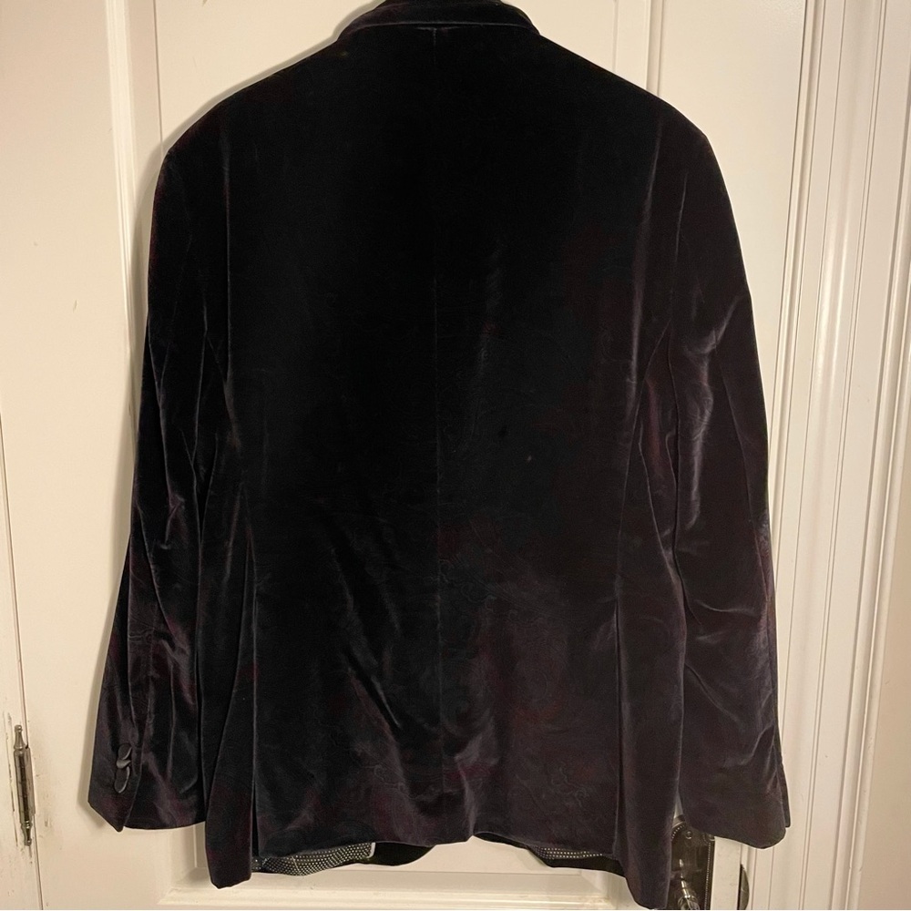 Joseph Aboud Men's Modern Slim Fit Black Velvet Blazer - Picture 2 of 13